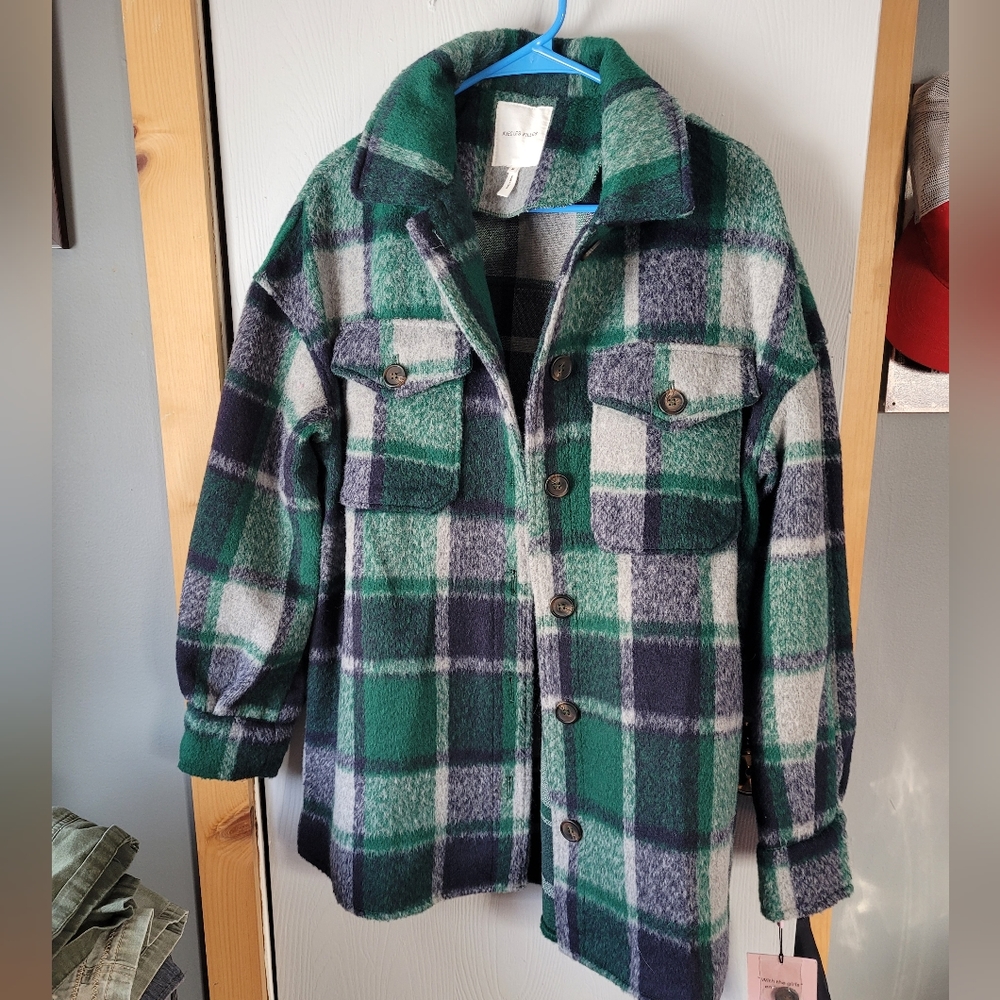 Green plaid Shachet